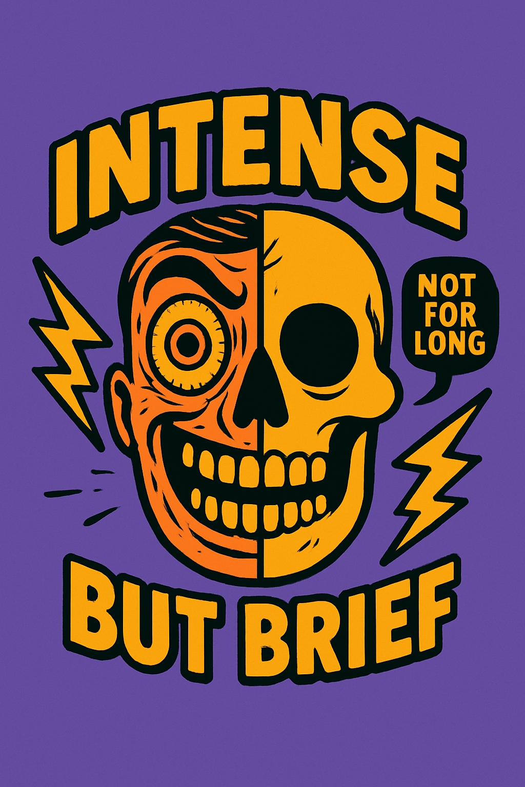 Intense But Brief Pop Art Head Illustration T-Shirt