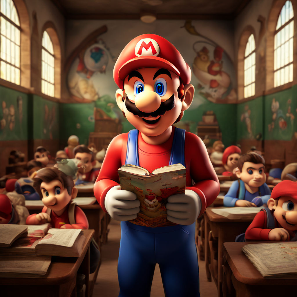 super mario as teacher