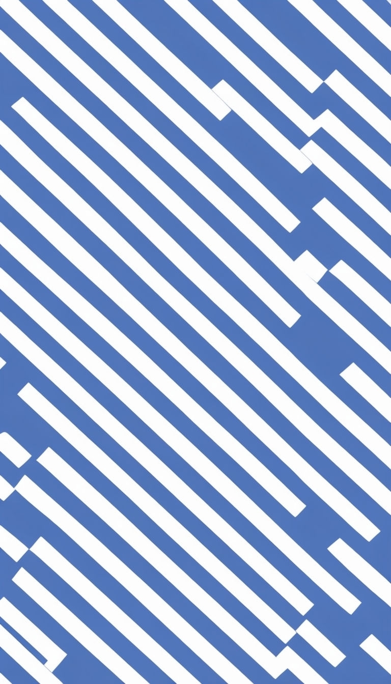 Medium Blue and White Diagonal Stripes Geometric Phone Case Cover