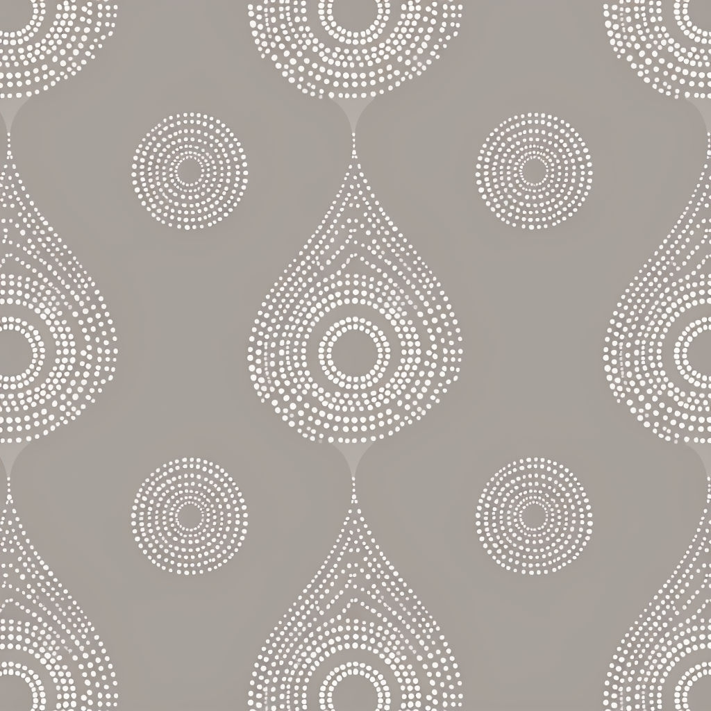 Taupe Teardrop Geometric Pattern Seamless Design for Elegant Wallpaper Seamless Pattern