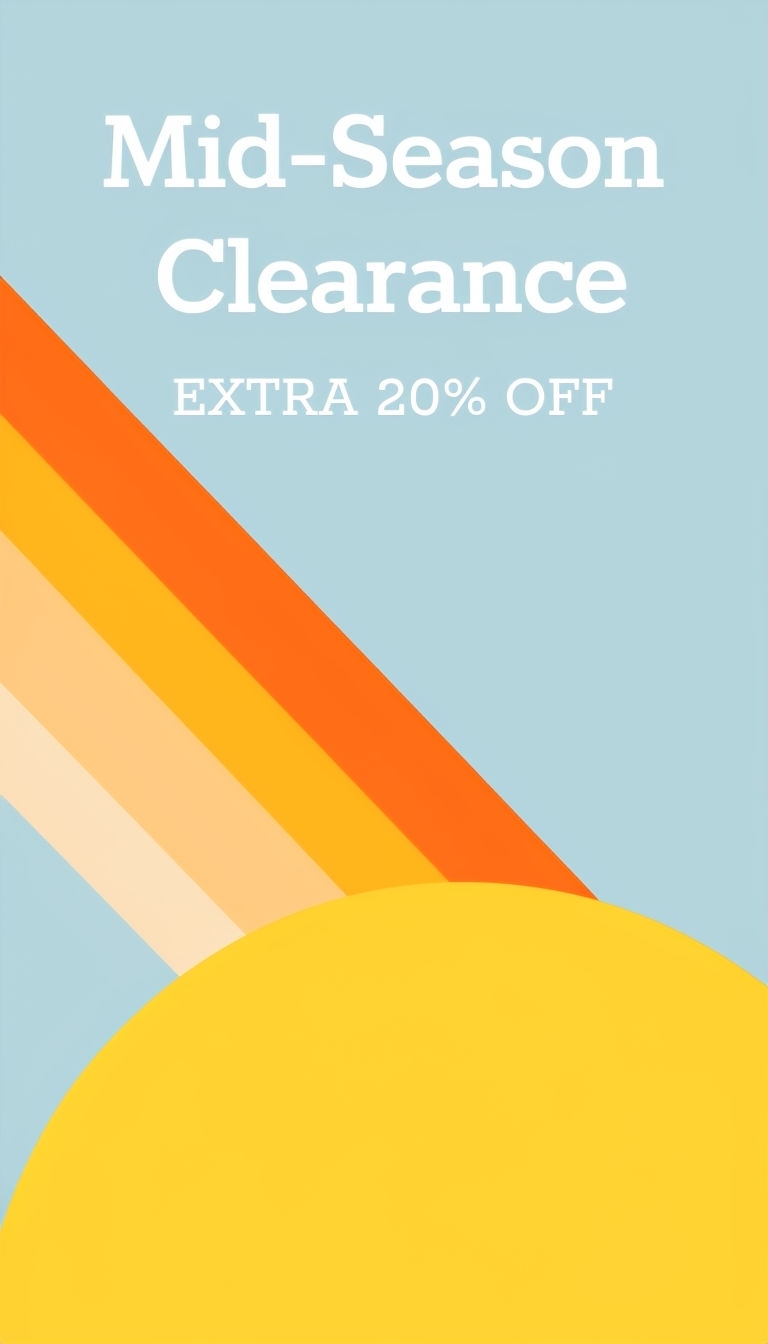 Bright Mid-Season Clearance Sale Ad with Extra 20% Off