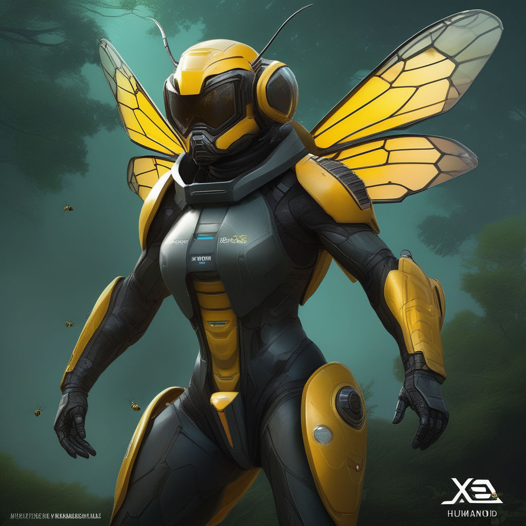 Bee humanoid exo suit by Marc Petrelis - Playground