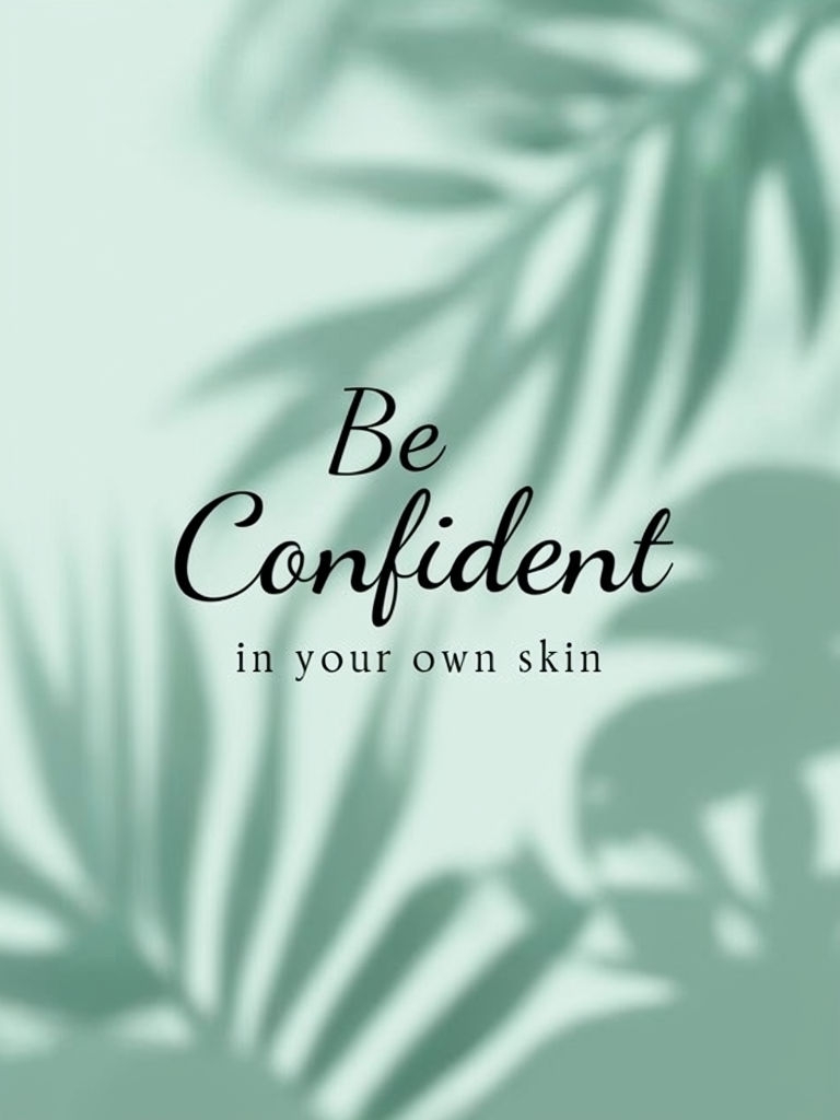 Be Confident in Your Own Skin Minimalist Motivational Poster