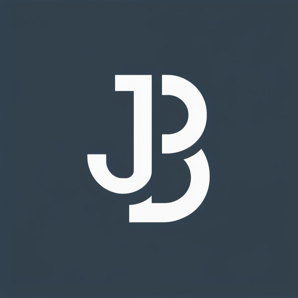 Sleek Modern JB Monogram Logo Design for Professional Branding Monogram