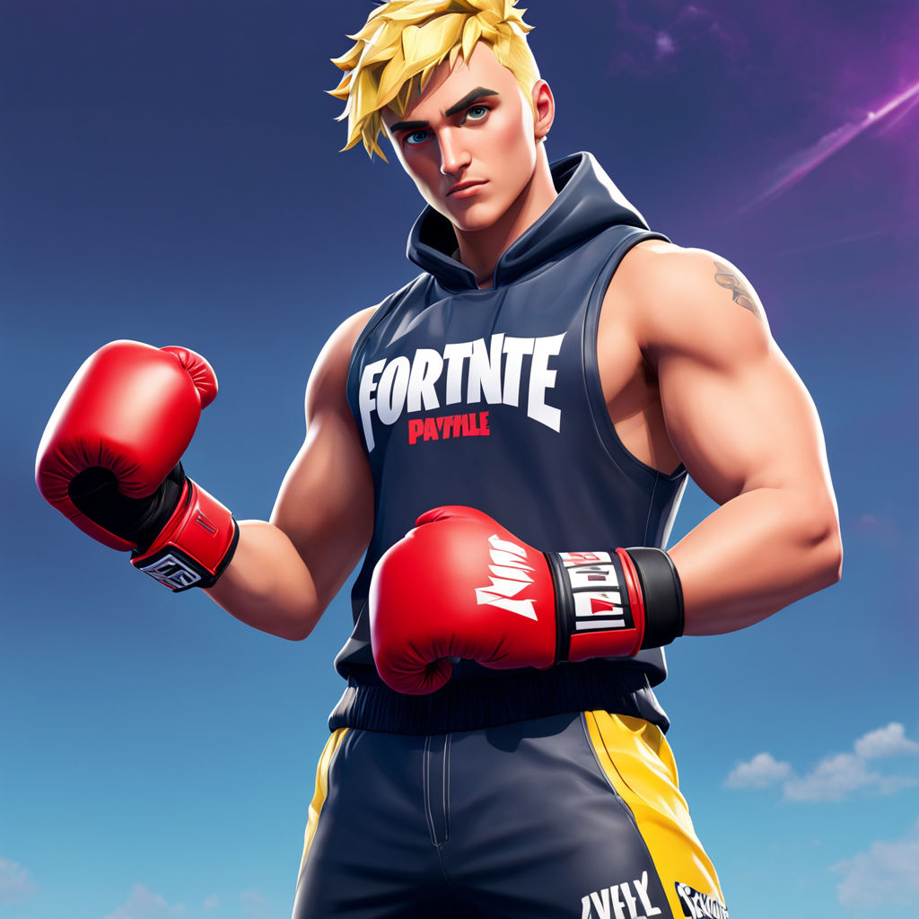 Create me an image of jake paul in fortnite and show his who... by ...