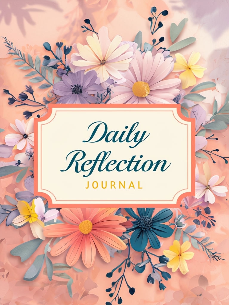 Charming Daily Reflection Journal with Floral Accents EBook Cover