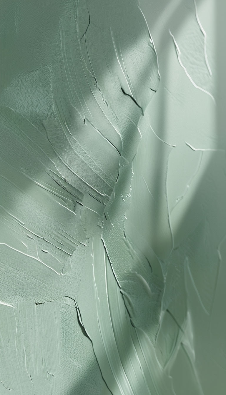 Soft Sage Green Textured Wall Close-Up Photography Social Media Post