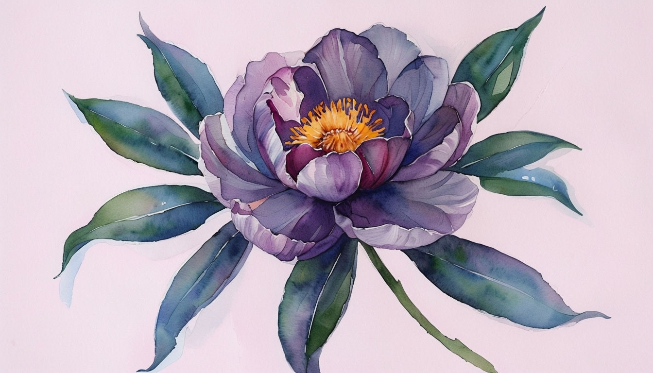 Elegant Lavender Flower Watercolor Illustration Background