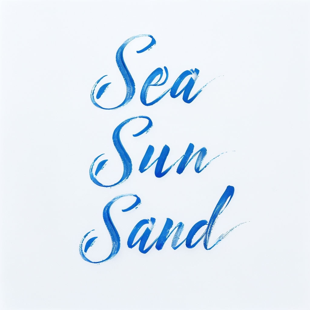 Calm Sea Sun Sand Typography Design Mug