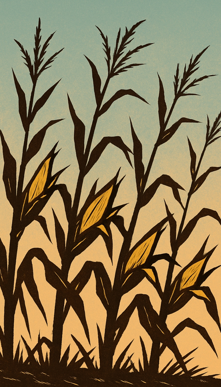 Serene Corn Silhouettes Against Gradient Sky Phone Case Cover