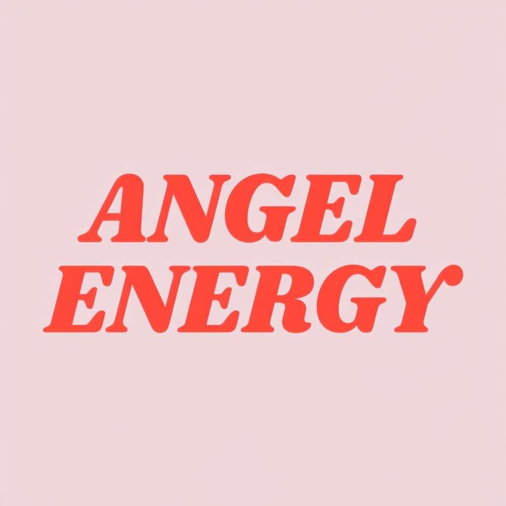 Minimalist Angel Energy Bold Text Design T-shirt
