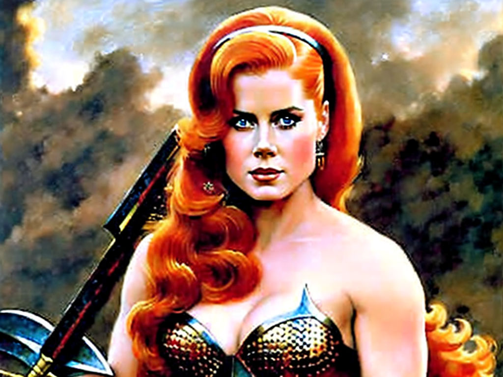 Portrait Of Amy Adams As Red Sonja By Ht007 Playground