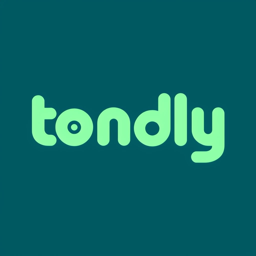 Minimalist Logo Design for Tondly in Light Mint Green Logo