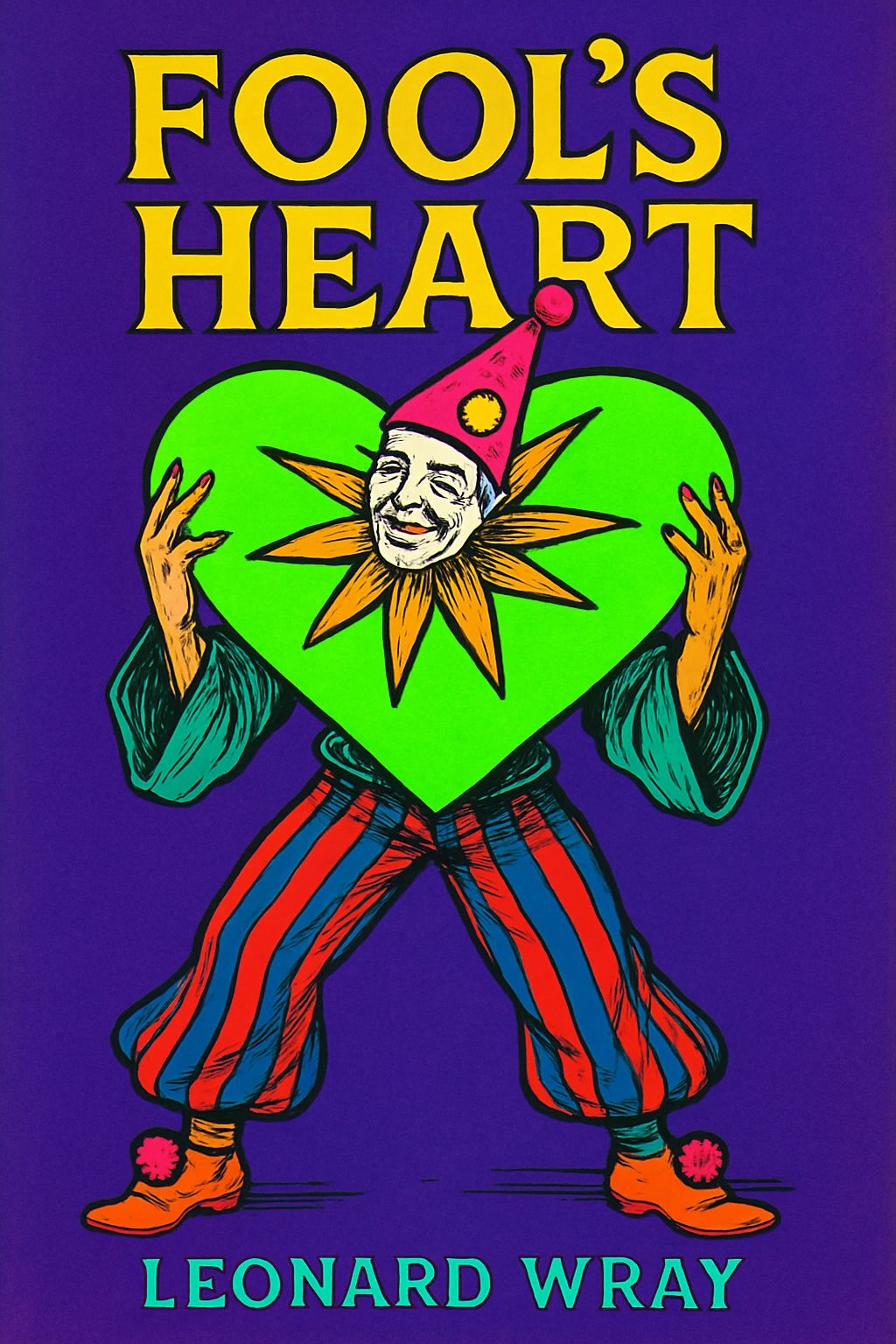 Vibrant Cartoon Illustration for Fool's Heart EBook Cover