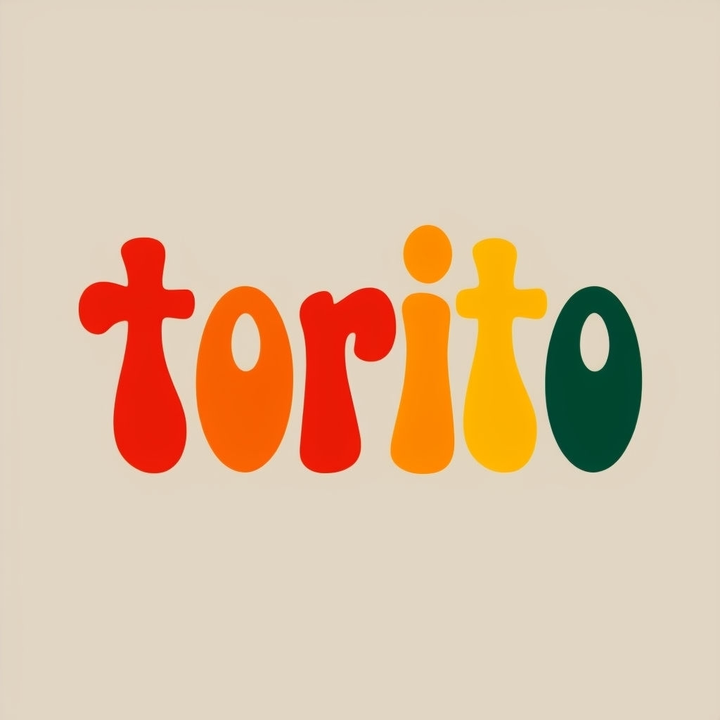 Vibrant Mid-Century Modern Torito Logo Design with Playful Colors Logo