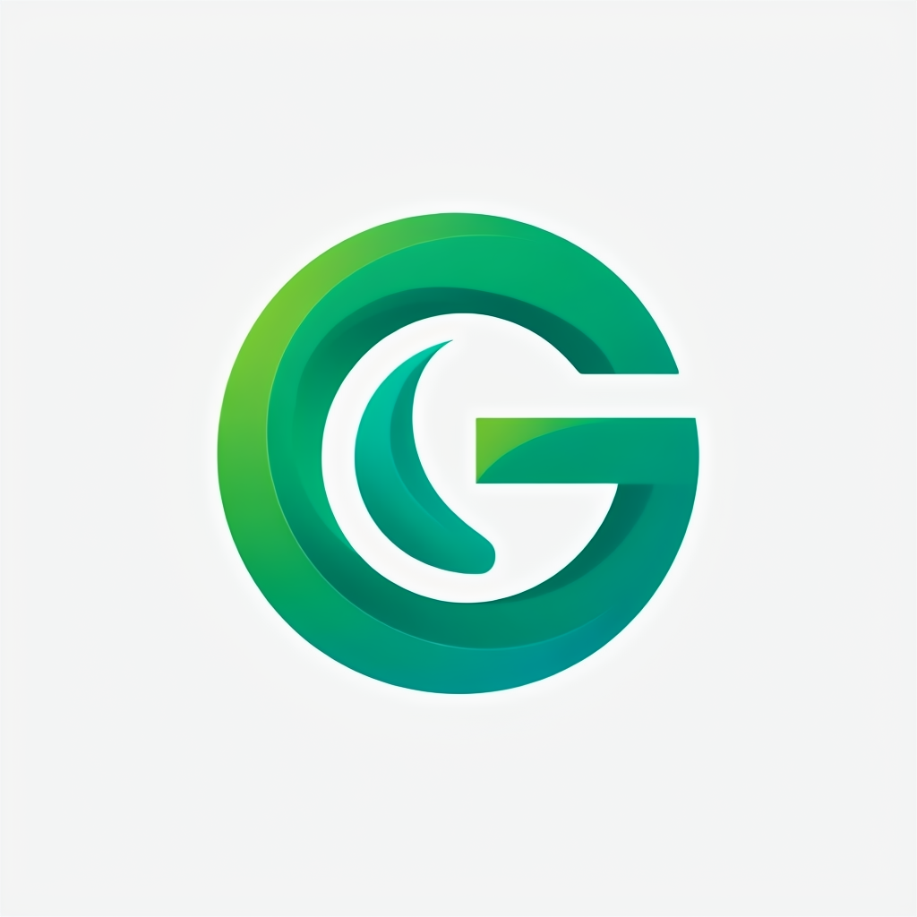 Gradient Green Teal Letter G Abstract Logo