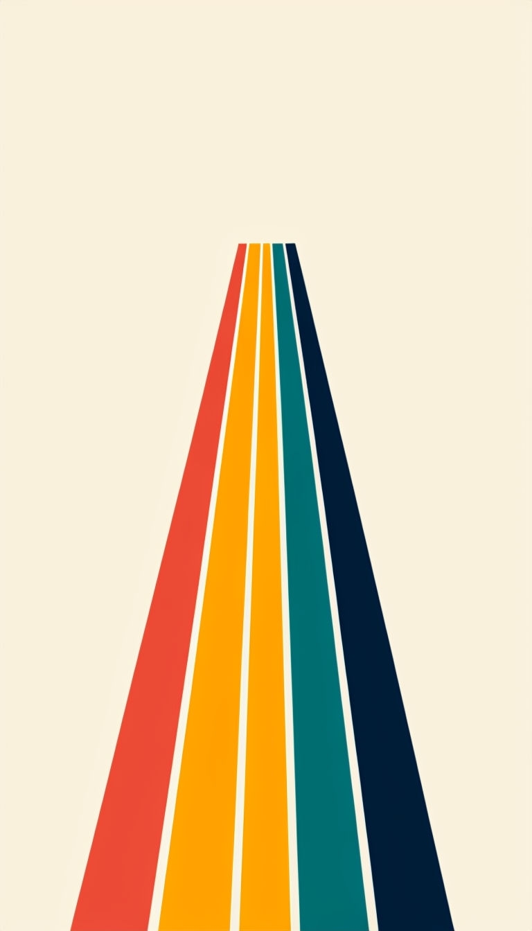Vibrant Vertical Stripes Minimalist Design Mobile Wallpaper