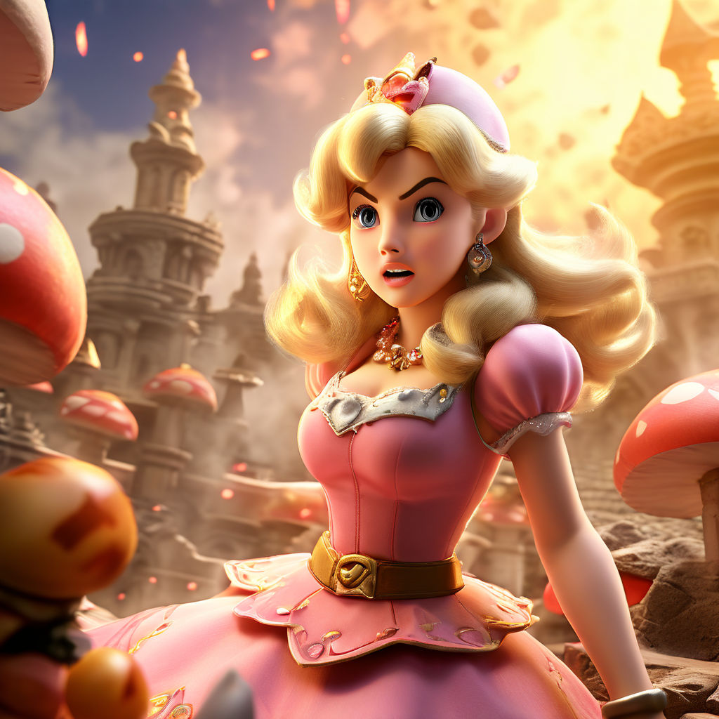 japanese Princess peach in the mushroom kingdom