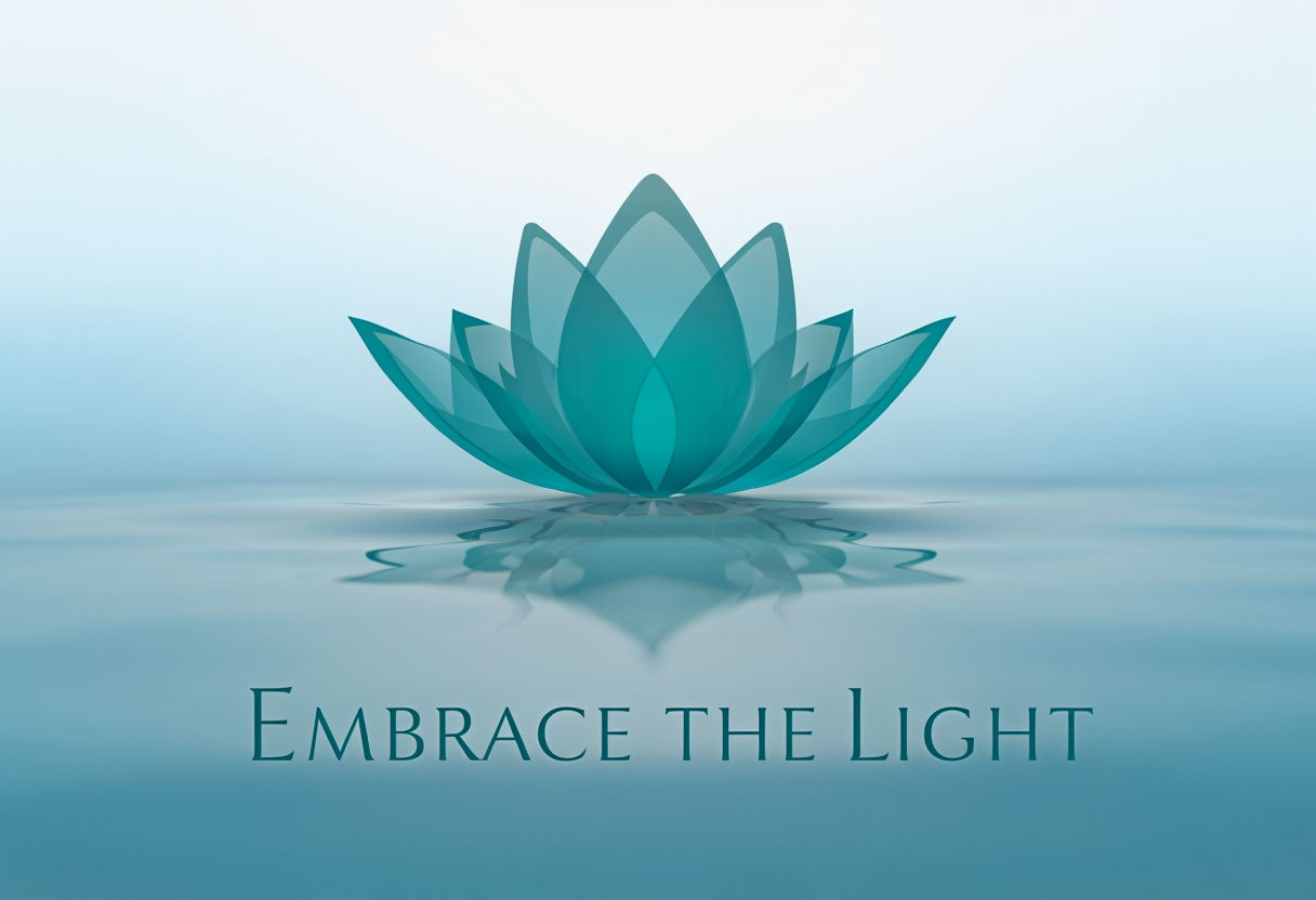 Elegant Lotus Flower Embrace the Light Art for Diwali