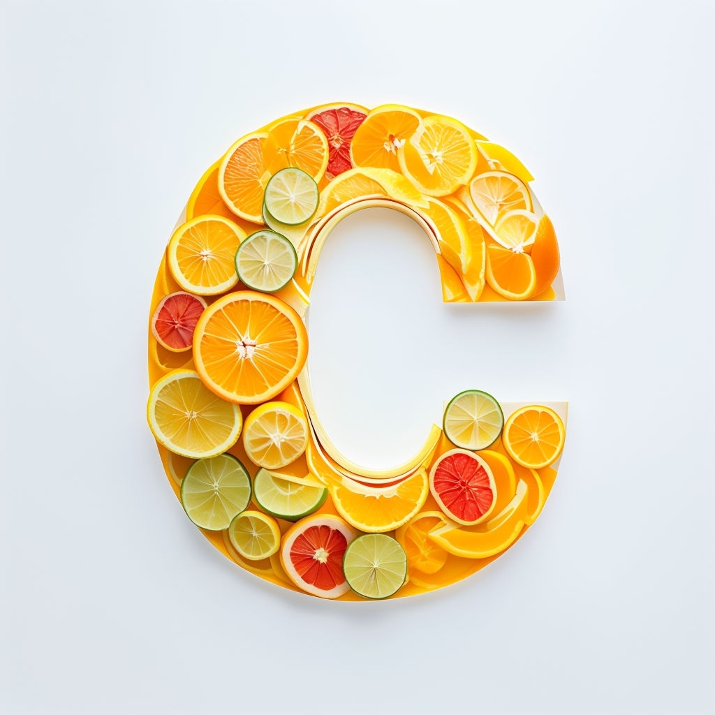 Intricate Citrus Monogram 'C' Design for Fresh Branding Monogram