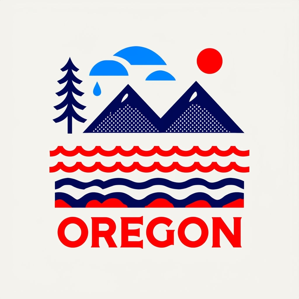 Minimalist Oregon Nature Design T-Shirt