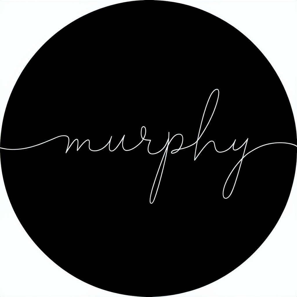 Elegant Black Circular Murphy Design Mug