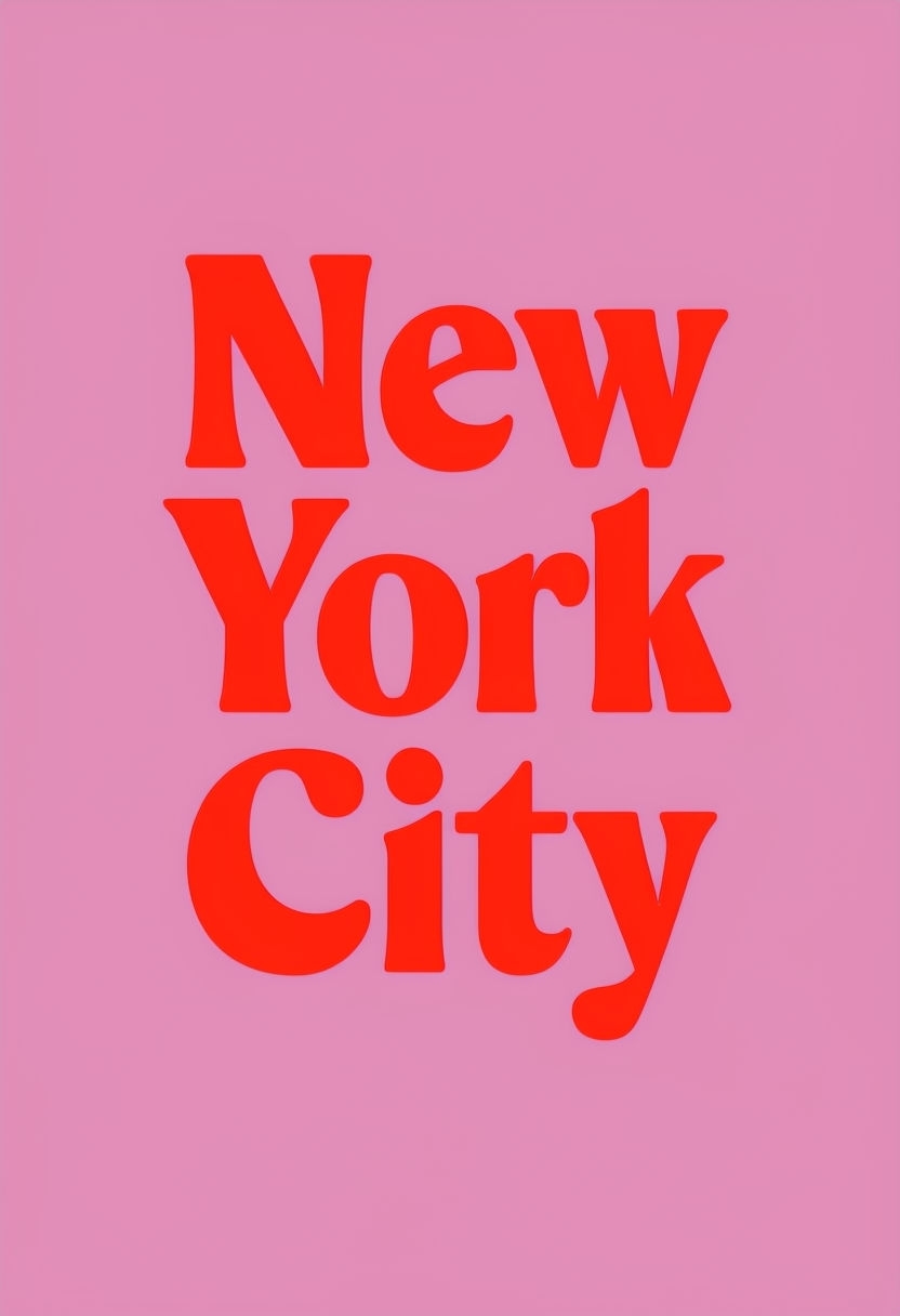 Modern Minimalist New York City Typography Poster