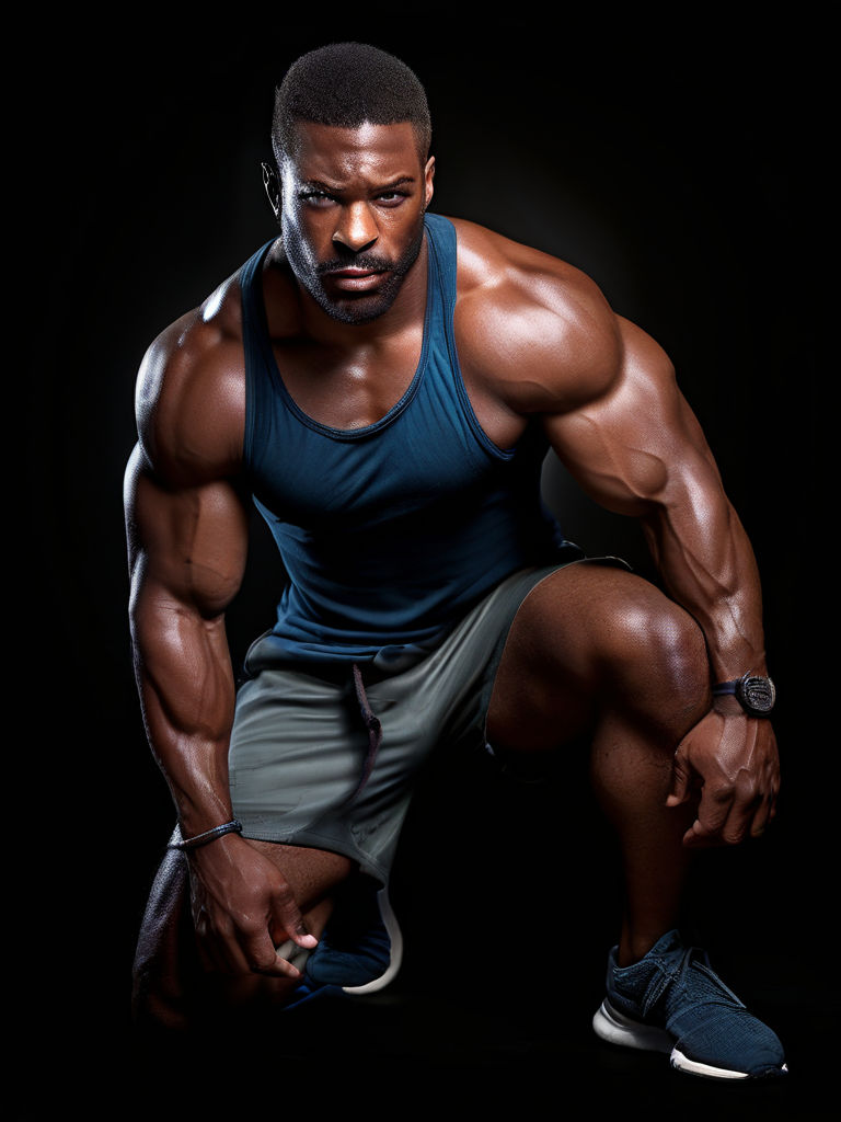 a black man with large muscle