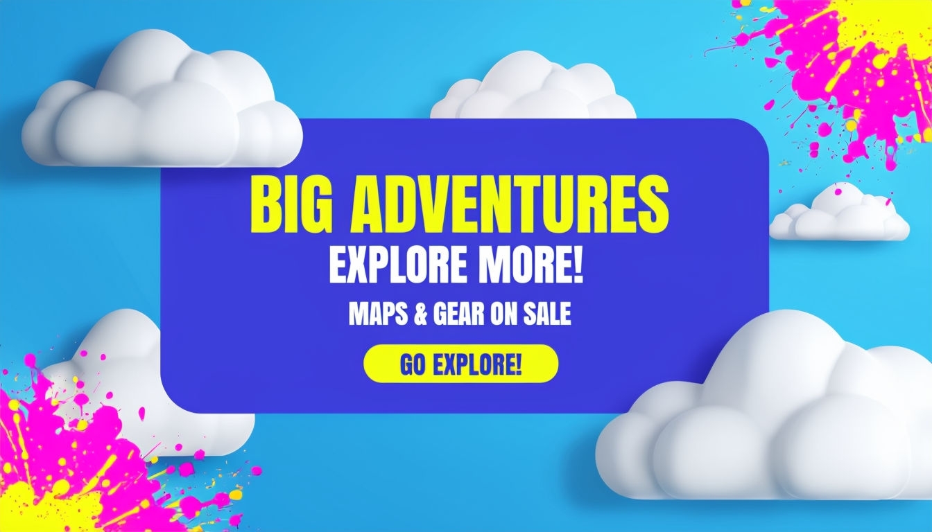 Vibrant Big Adventures Explore More Advertisement Design Ads