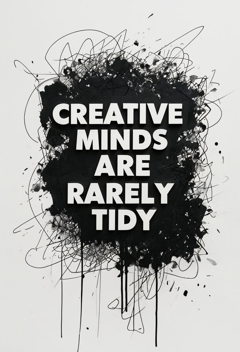 Creative Minds Are Rarely Tidy Modern Art Poster