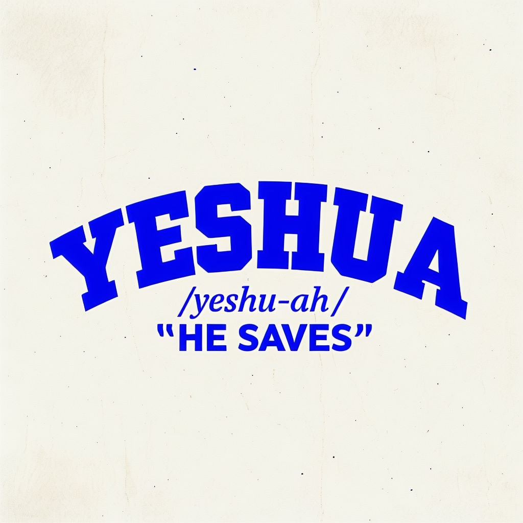 Minimalist Navy Blue Yeshua Spiritual Quote T-Shirt