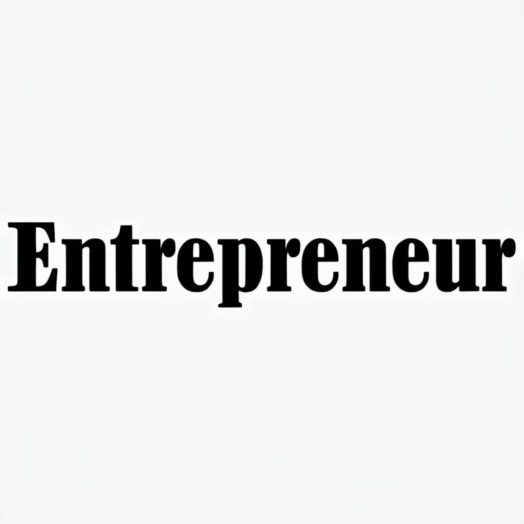 Bold Entrepreneur Logo Design on White Background Hat