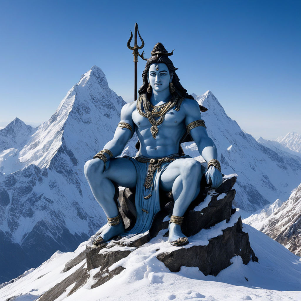 Lord shiva sitting on himalaya parvat by Seema - Playground