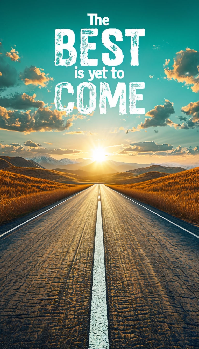 Inspirational Road to Success with Motivational Quote Wallpaper