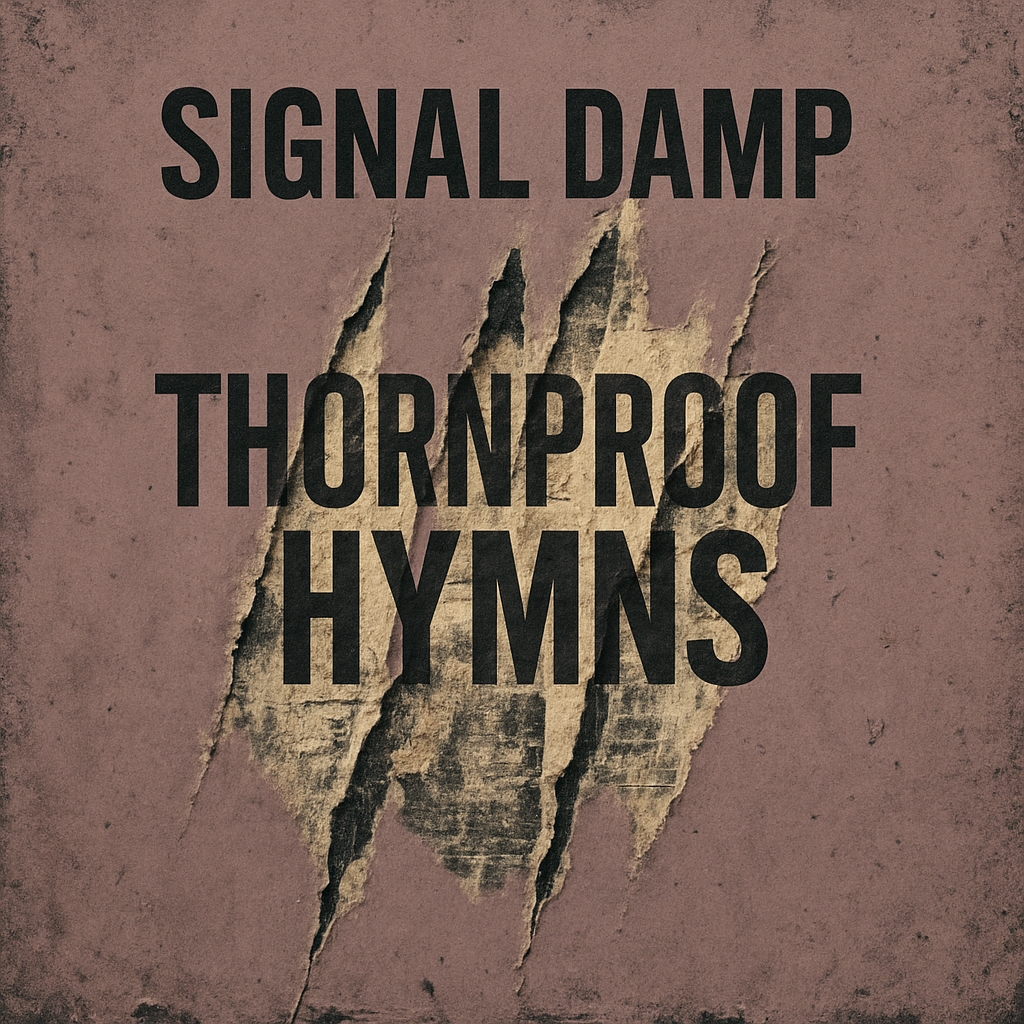 Bold Grunge Aesthetic Signal Damp Thornproof Hymns Cover Art Spotify Album Cover