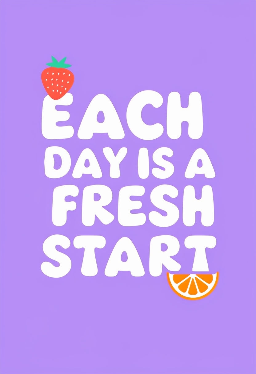 Motivational Each Day is a Fresh Start Graphic Sticker