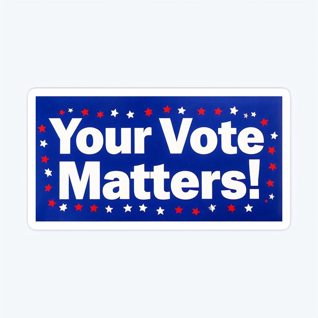 Your Vote Matters Patriotic Sticker