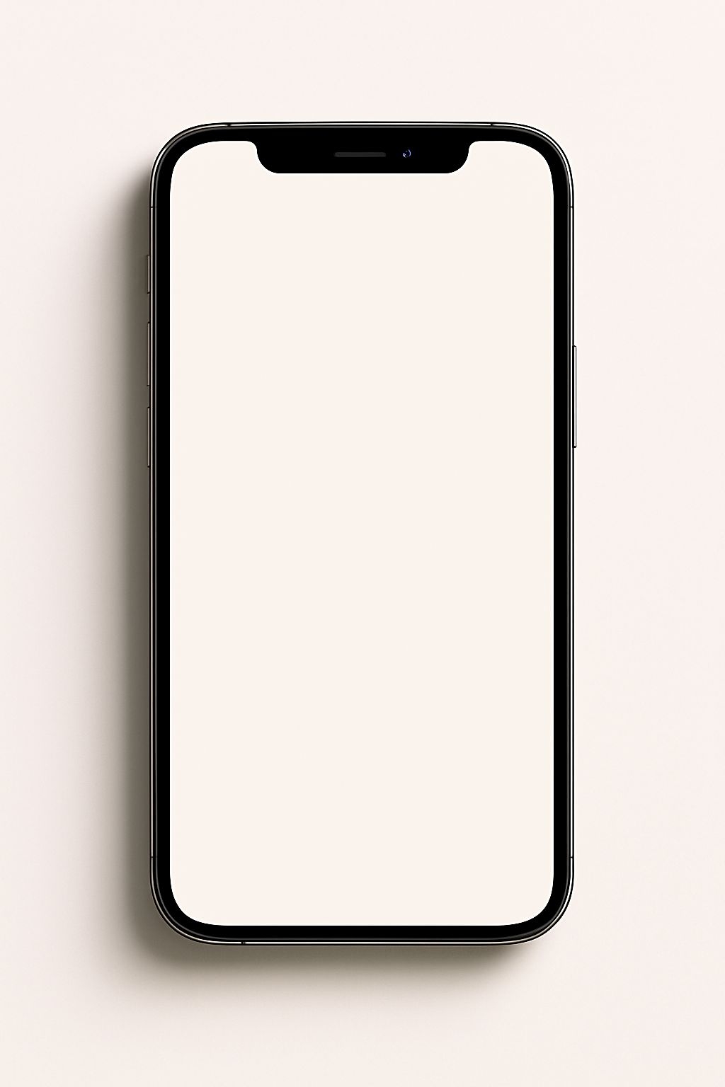 Minimalist Modern Smartphone Top-Down View Mockup