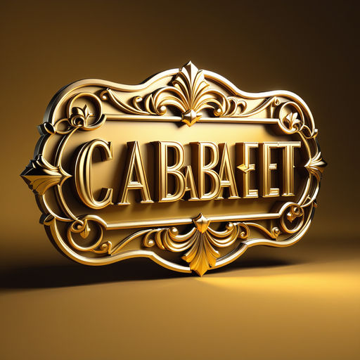 Create a gold-toned cabaret logo by Lucian Modas - Playground