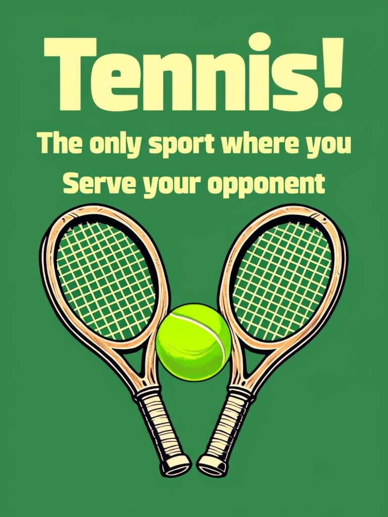 Vintage Tennis Rackets Motivational Retro Poster