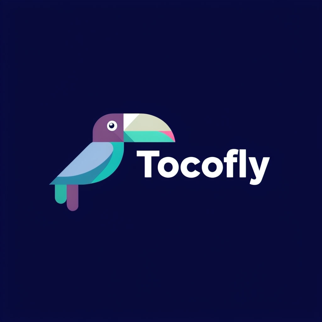 Modern Minimalist Toucan Logo Design for Tocofly Brand