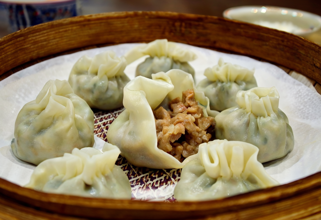 Dumplings de Cerdo al Vapor