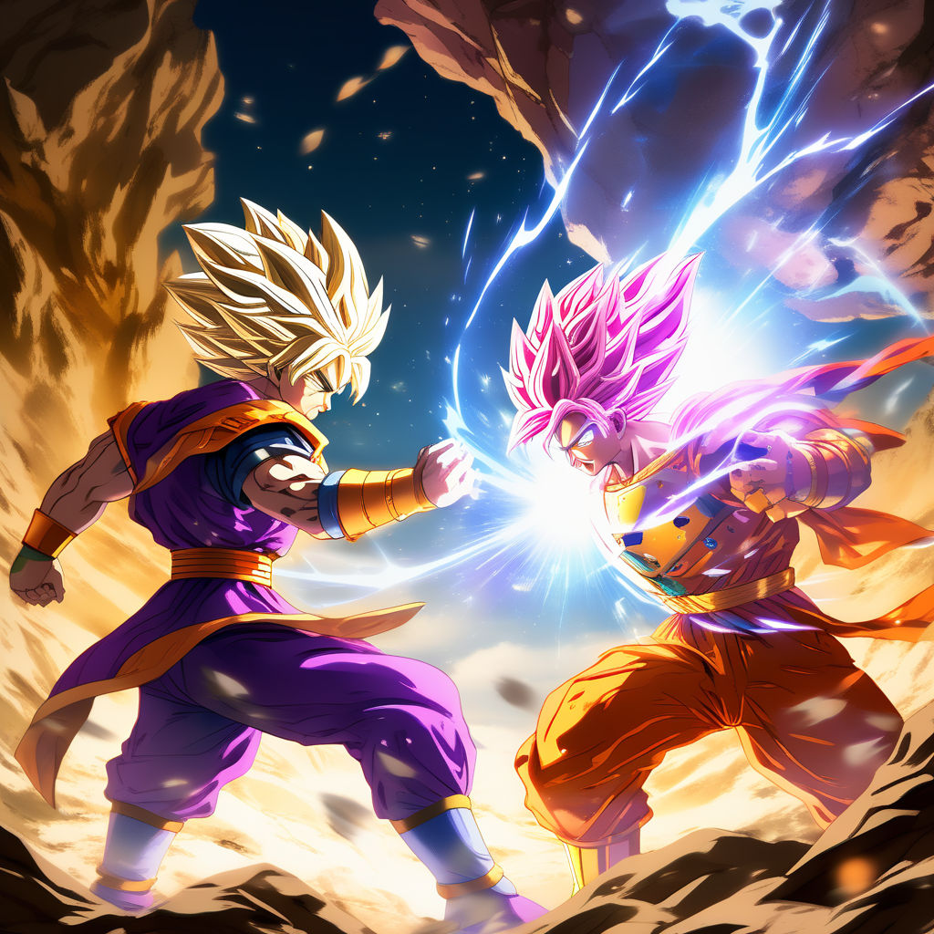 Mecha Goku VS King Zeno by Aboobaida - Playground