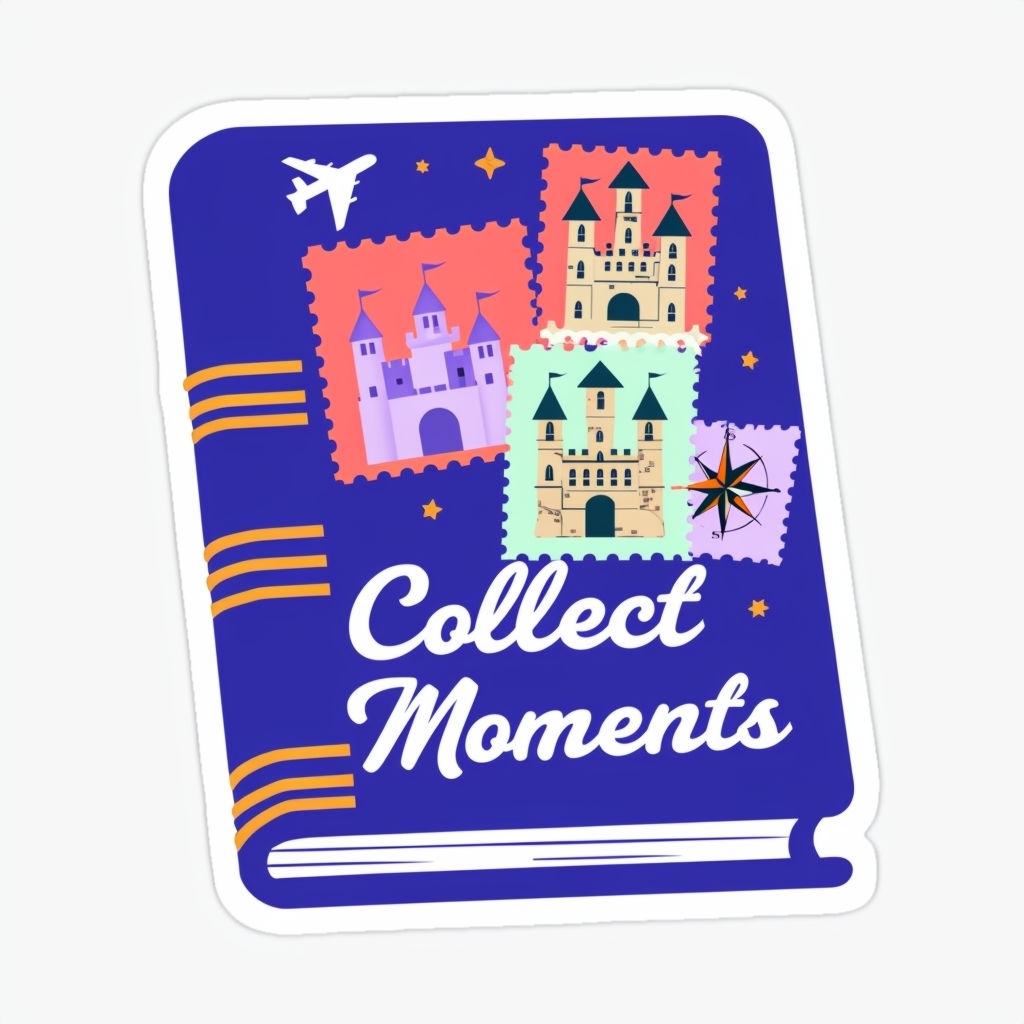 Whimsical Navy Blue Book Cover Adventure Sticker Design