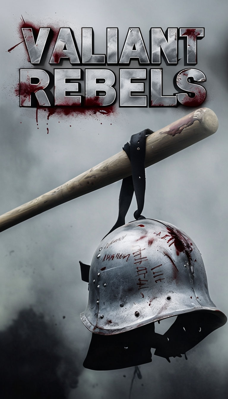 Valiant Rebels Distressed Soldier Helmet Art Poster