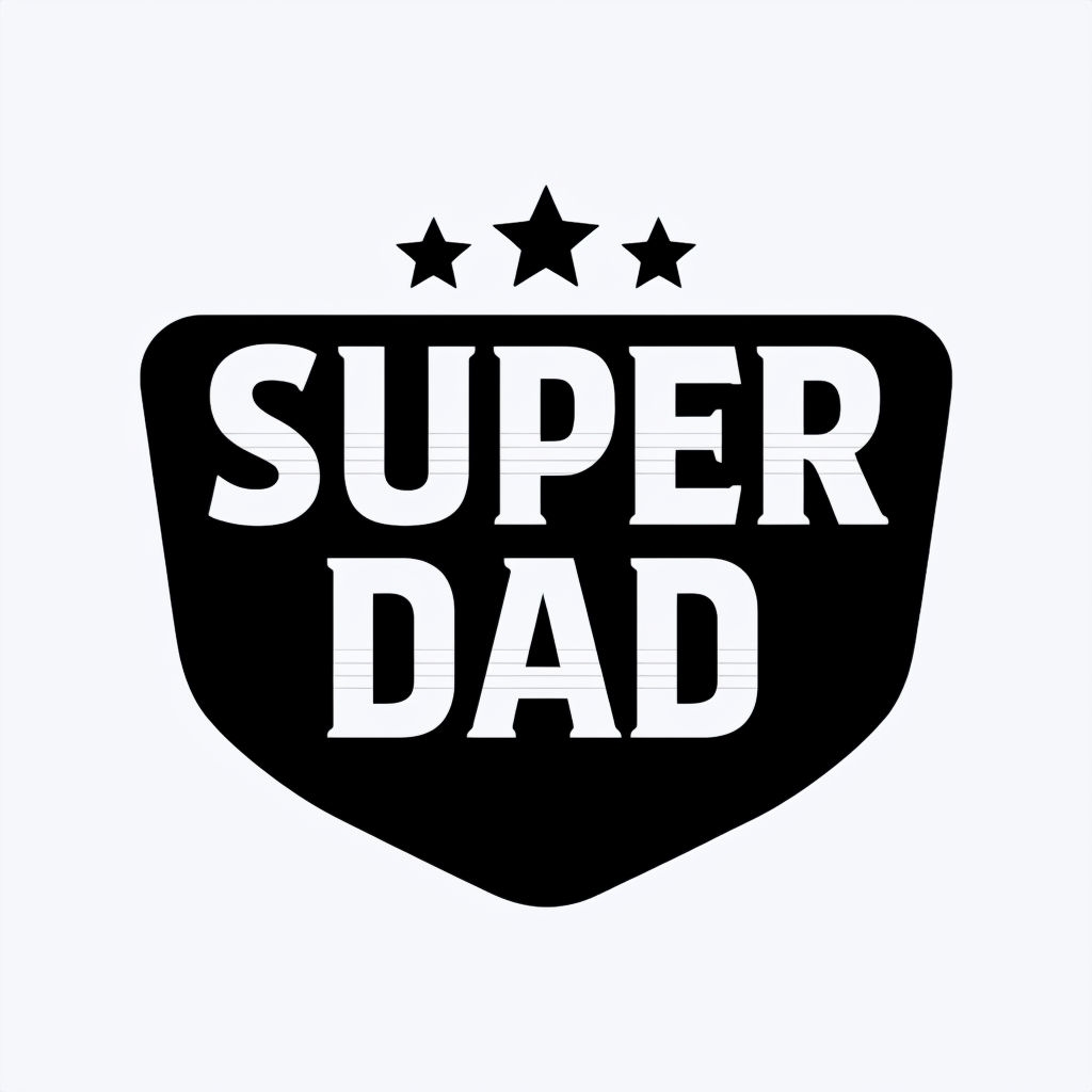 Super Dad Bold Vector Logo Design for Hat Category