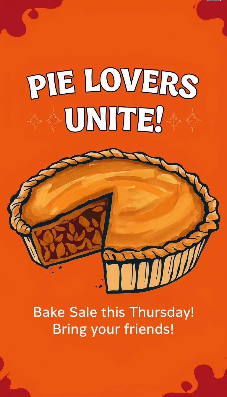 Vibrant Pie Lovers Unite Instagram Story Design - Playground