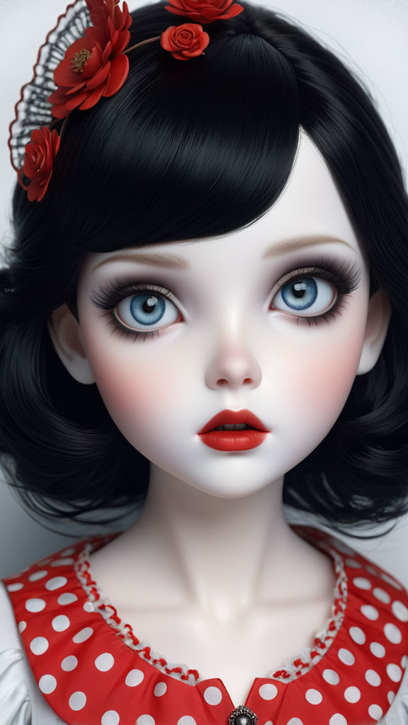 Porcelain doll huge bright eyes by Monique Moro - Playground