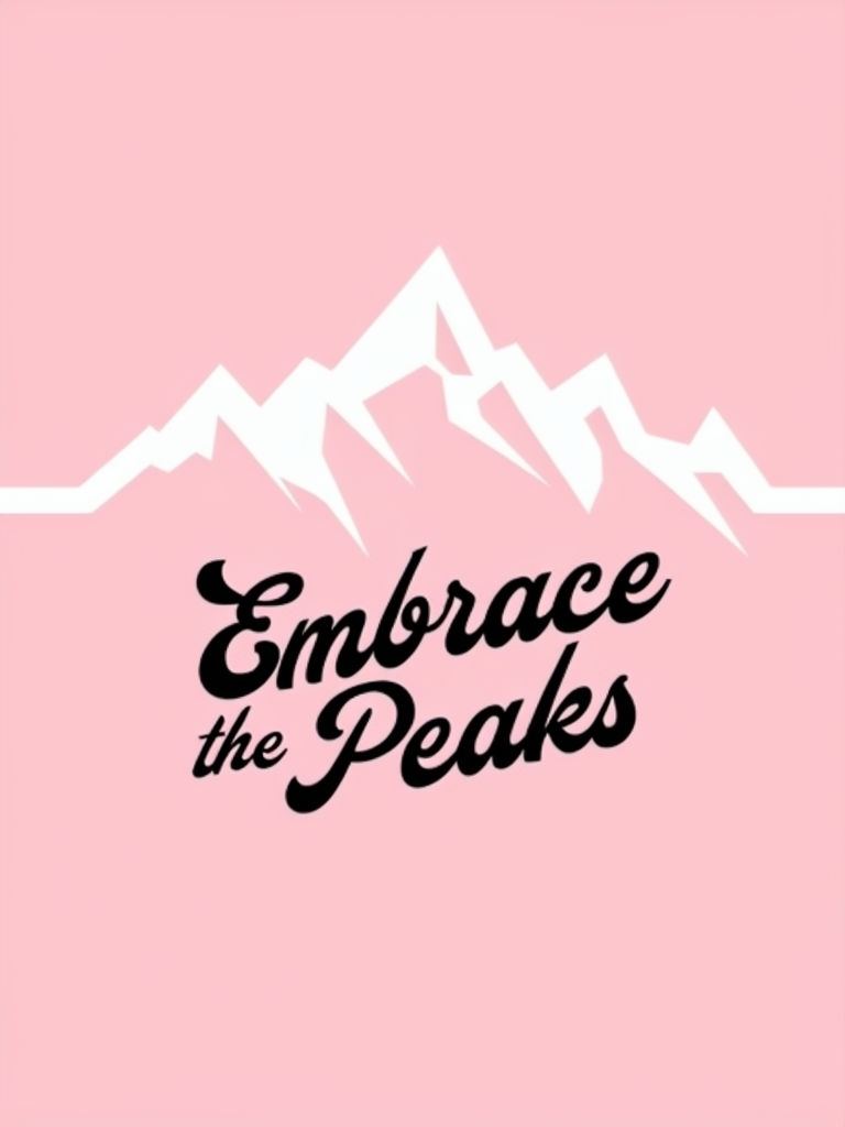 Embrace the Peaks Minimalist Mountain Design T-shirt