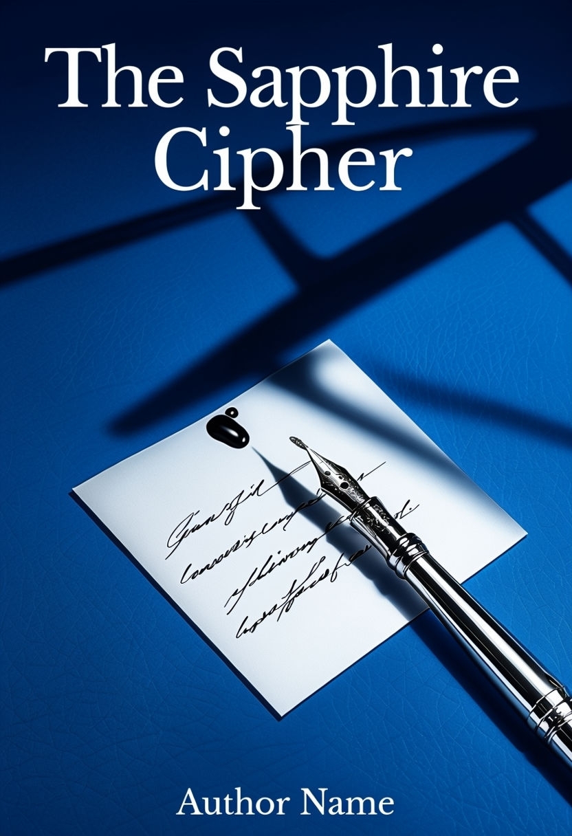 The Sapphire Cipher Mystery Thriller EBook Cover Design
